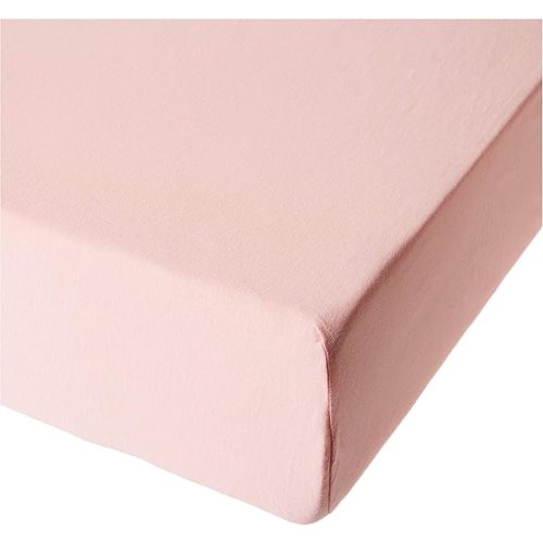 HonestBaby Fitted Crib Sheets Fits Standard Mattress Bassinet, Mini Prints 100% Organic Cotton Baby Boys, Girls, Unisex, Light Pink Fitted Crib Sheet, One Size