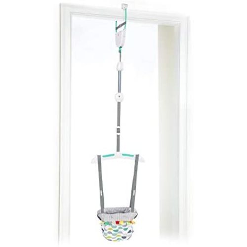 Bright Starts Playful Parade Door Jumper for Baby with Adjustable Strap, 6 Months and Up, Max Weight 26 lbs