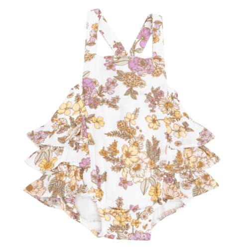 Ruffle Sunsuit, Anna May Floral – SpearmintLOVE