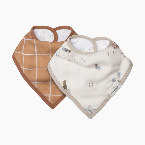 Loulou Lollipop Bamboo Bandana Bib Set - Cozy Forest