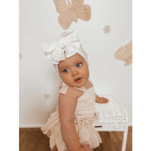 SUMMER BOW TURBAN - WHITE