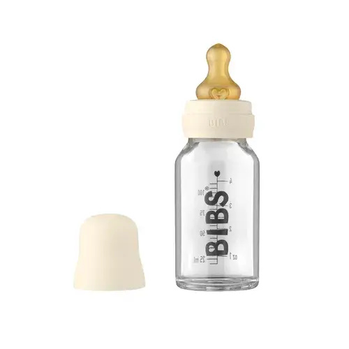 Bibs Glass Bottle 110ML - Ivory | Baby Bunting AU