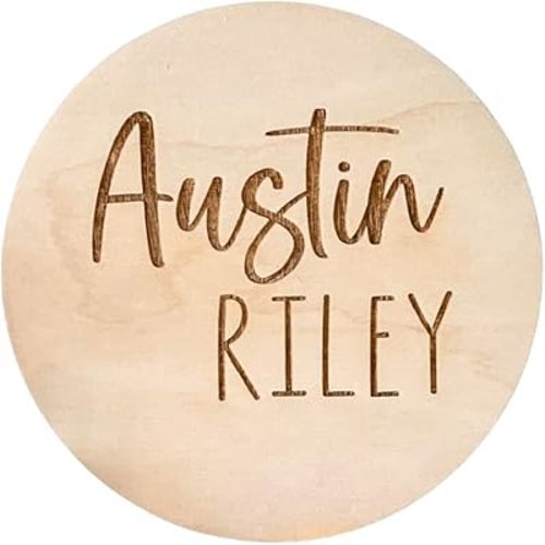 Personalized Newborn Announcement Sign for Hospital - Single Sided - Wooden Birth Announcement Sign - Name Baby Announcement Sign Customized Gender Neutral (Single Sided Name Only)