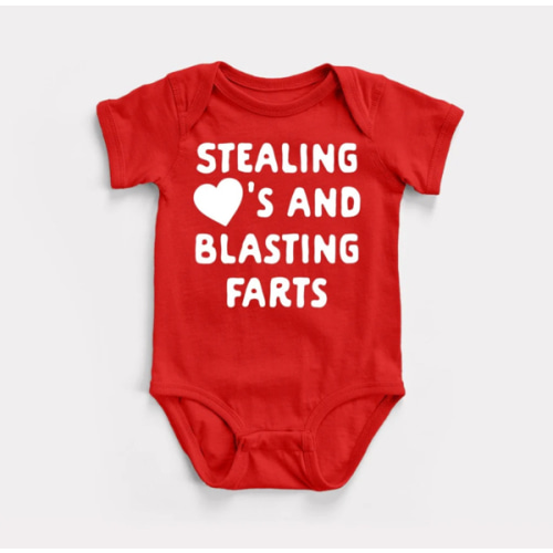 Stealing Hearts Blasting Farts Baby Bodysuit – BabyDoopy