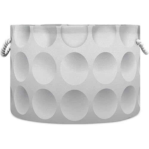 Golf Ball Round Storage Basket Bin, Waterproof Laundry Hamper, Large Collapsible Bucket, Baby Nursery Organizer with Handles for Bathroom Toys Clothes