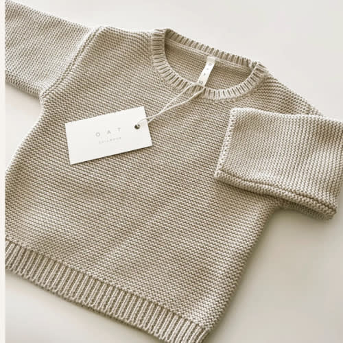 Purl Knit Sweater ‘Mushroom’
