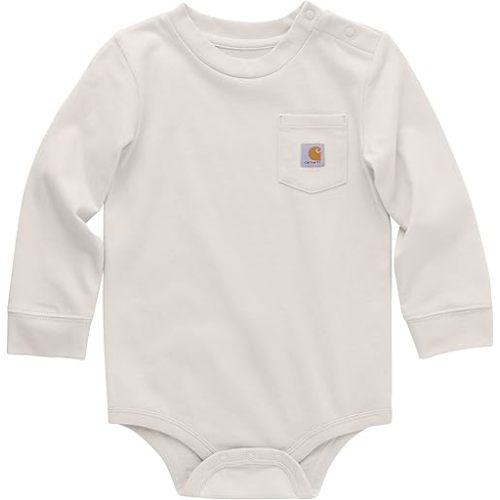 Carhartt Unisex Baby Long-Sleeve Pocket Bodysuit