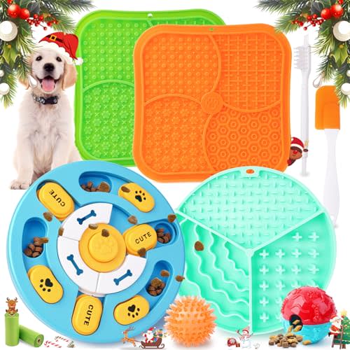 Forfon 10 Pack Complete Dog Puzzle Toys Set-Dog Lick Mat & Feeding Bowl with Suction Cups for Small & Medium Breeds,Enrichment Toys for IQ Training & Mentally Stimulating