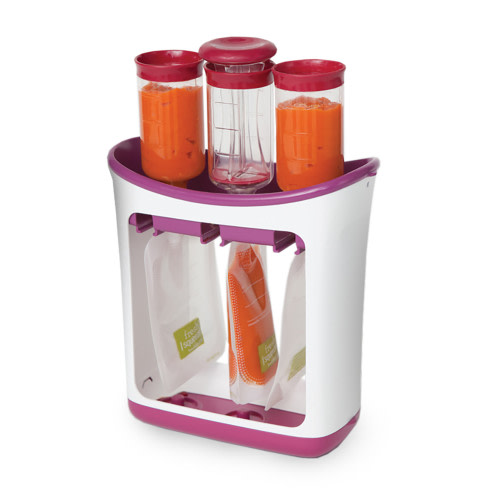Infantino Fresh Squeeze Station for Babies, Hand Feed, Disposable Pouches, White