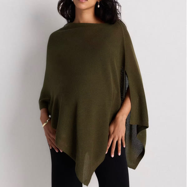 Lightweight Cotton Cashmere Nursing Shawl in Mocha Heather