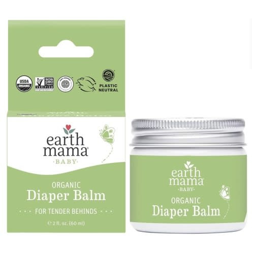 Earth Mama Organic Diaper Balm | Diaper Cream for Baby | EWG Verified, Petroleum & Artificial Fragrance-Free with Calendula for Sensitive Skin, 2-Fluid Ounce