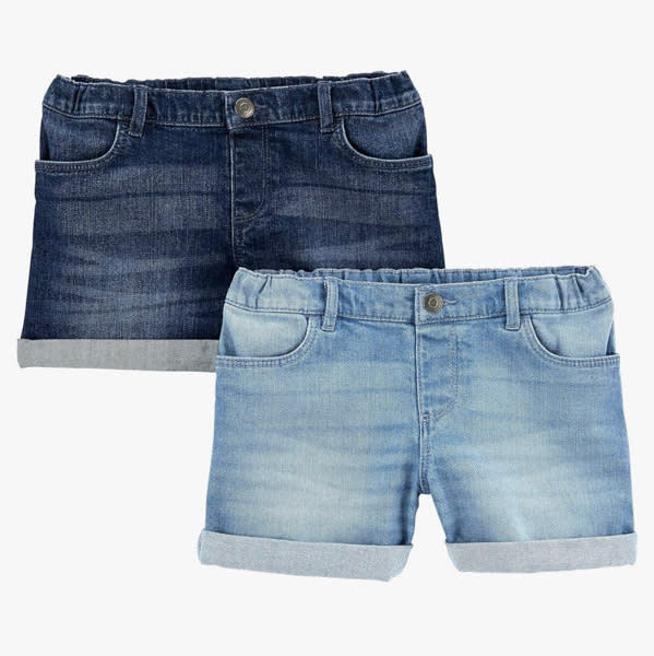 Simple Joys by Carter's Girls Denim Shorts, Pack of 2