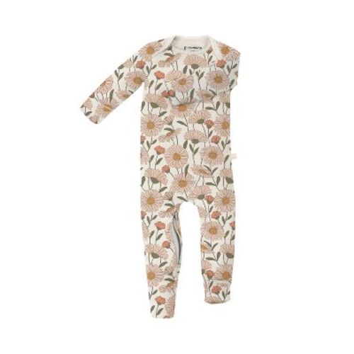 günamüna® Baby Girl Bamboo Rayon Sleeper Pajama with DIAPER-ZiP - Sunset - 6-9 Months