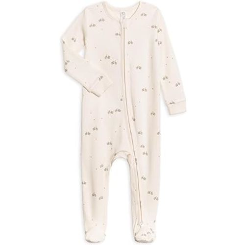 Colored Organics Baby Organic Cotton Peyton Zip Up Footed Sleeper