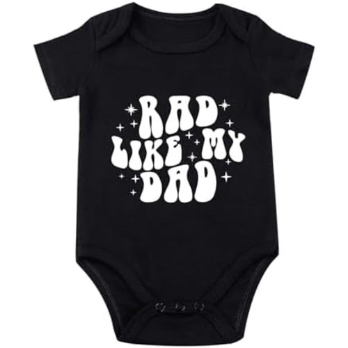 Rad Like My Dad Baby Bodysuit I Love My Dad Baby Bodysuit Funny Retro Baby Romper Baby Boy Girl Clothes