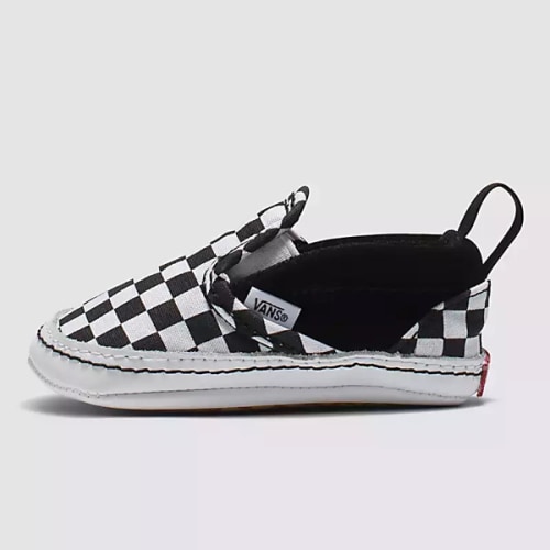Infant Slip-On V Checkerboard Crib Shoe