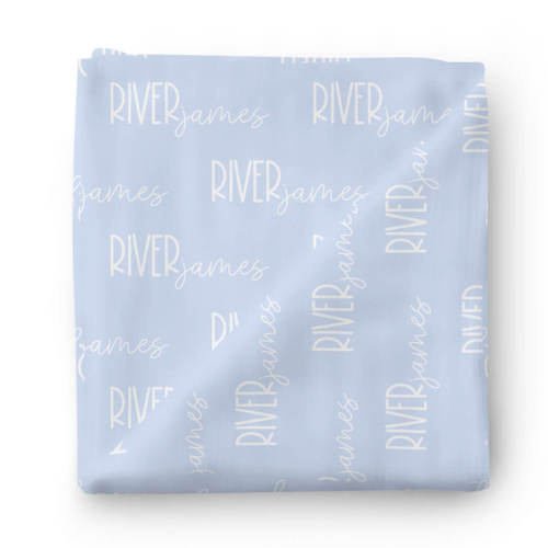 Personalized Baby Name Swaddle Blanket Font Duo | Pastel Cutie