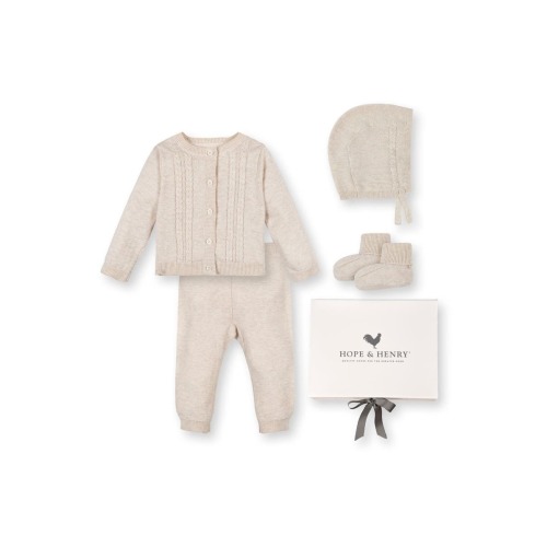 Baby Organic 5 Piece Knit Gift Set with Box, Infant, 0-3M