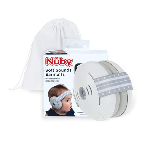 Nuby Soft Sounds - Adjustable Baby Earmuffs for Protection Against Loud Noises