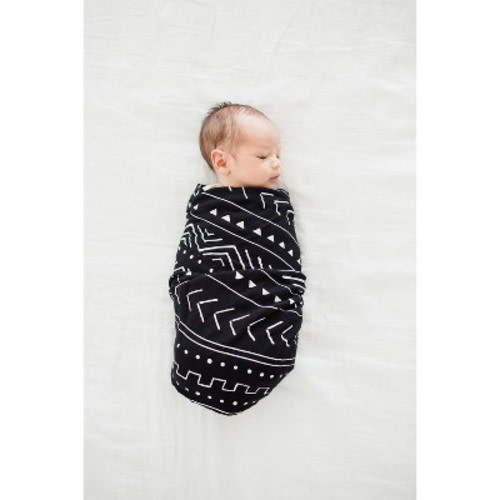 Loulou Lollipop Muslin Swaddle - Black Mudcloth
