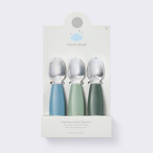Stainless Steel Spoons - 3pk - Blue/green - Cloud Island™
