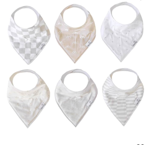 Copper Pearl 6 Pack Soft Cotton Baby Bibs for Drooling and Teething, Absorbent Drool Bibs for Baby Girl and Boy, Adjustable to Fit Newborns to Toddlers, Tons of Styles (Henry Set)