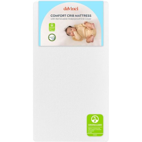 Davinci Comfort Crib Mattress, Firm Support, Lightweight, Removable Cover, Greenguard Gold Certified, CertiPUR-US® Certified