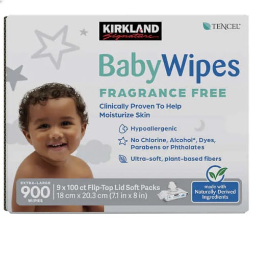 Kirkland Signature Baby Wipes Fragrance Free, 900-count | Costco