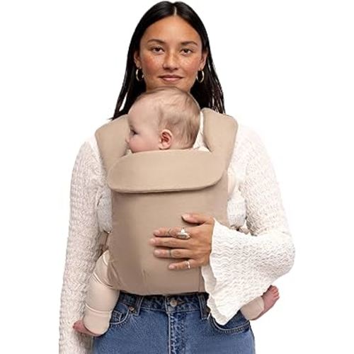 WildBird - Aerial Buckle Carrier - 2-24 Months - Standard (XS-XL) Desert Lark - Front & Back Carry - Cross Straps, Lumbar Support, Headrest, Hip Healthy, Baby Carrier - Baby Essentials - New Mom Gifts