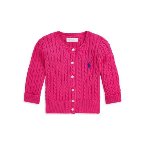 Shop Polo Ralph Lauren Baby Girl's Cable-Knit Cotton Cardigan | Saks Fifth Avenue
