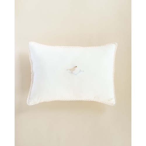 Voile Birdie Pillow - Ecru