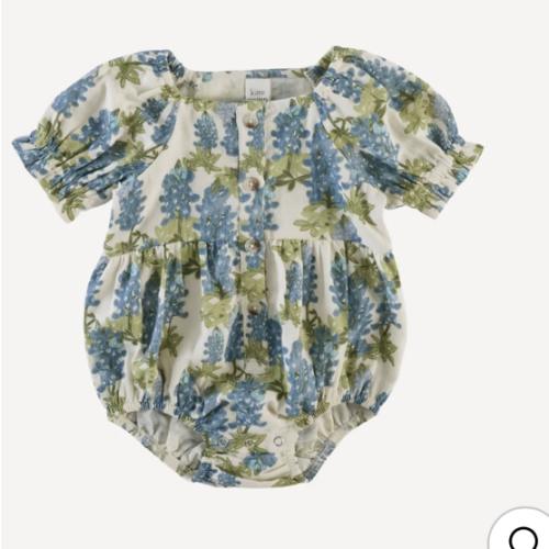 the woodland bubble | blue bonnets | organic cotton gauze