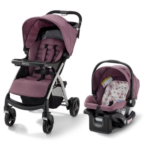 Graco Verb Click Connect Travel System With Snugride Infant Car Seat - Pink/black