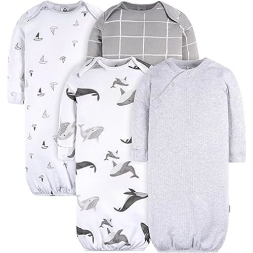 Gerber Baby Boy and Girls 4-Pack Sleeper Gown