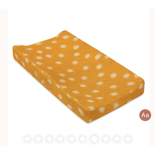 Babyletto Quilted Changing Pad Cover in GOTS Certified Organic Muslin Cotton