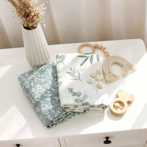 Organic Muslin Blanket Muslin Swaddle Eucalyptus & Olive - Etsy