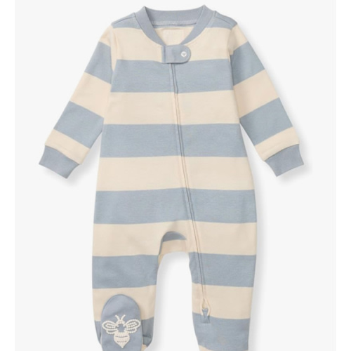 Burt's Bees Baby Boys Sleep and Play PJs, 100% Organic Cotton One-Piece Zip Front Romper Jumpsuit Pajamas