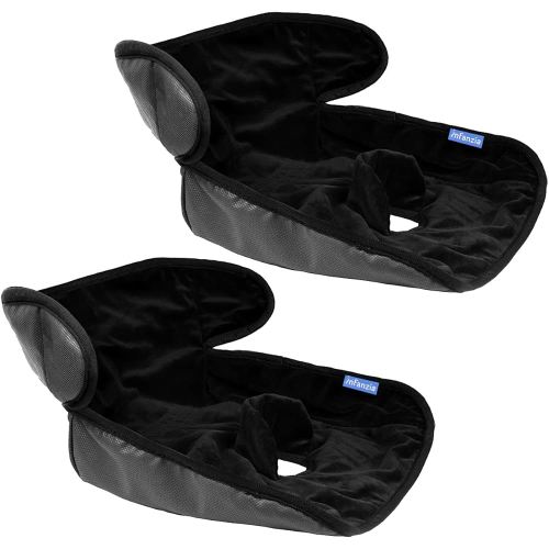 INFANZIA Dry Seat, Car Seat Protector Waterproof Carseat Liner Potty Training Toddlers, Baby and Infants, Piddle Pad for Carseats Strollers (Black, 2 Packs