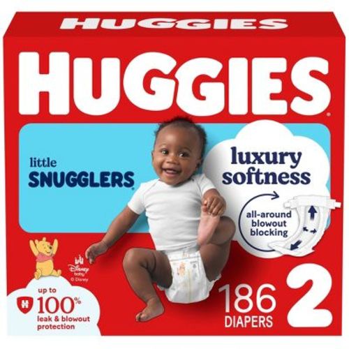 Huggies Little Snugglers Diapers - Size 2 - 186ct
