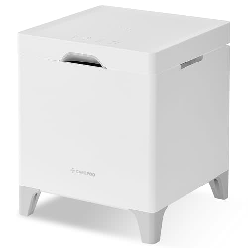 Carepod Cube Plus X50V Stainless Steel Self-Sanitizing Hybrid Cold/Warm Mist Humidifier, Easy Clean for Larger Room 4.2 liters, Only 3 Washable Parts, Diswasher-safe, Auto Shut-off