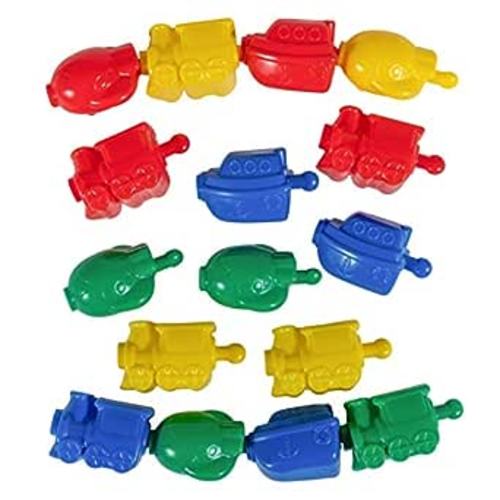 Amazon.com: LEARNING ADVANTAGE Transportation Linking Blocks - Set of 36 - Ages 18m+ - Pop Beads for Toddlers - Early Sensory and Fine Motor Toy : Toys & Games