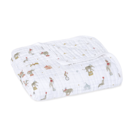 Elephant Circus Cotton Muslin Blanket | aden + anais
