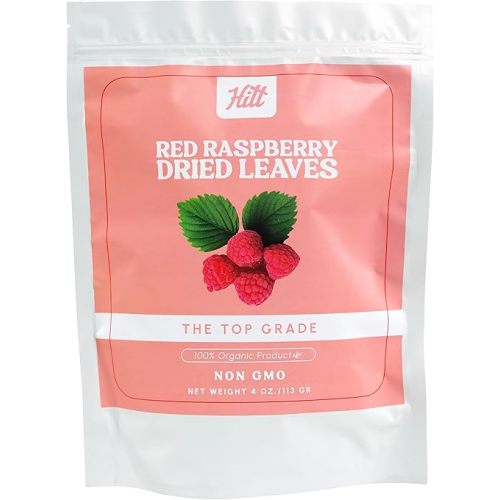 HITT Organic Red Raspberry Dried Leaves Raspberry leaf tea loose Herbal Tea Non-Gmo 4 oz./ 113 gr