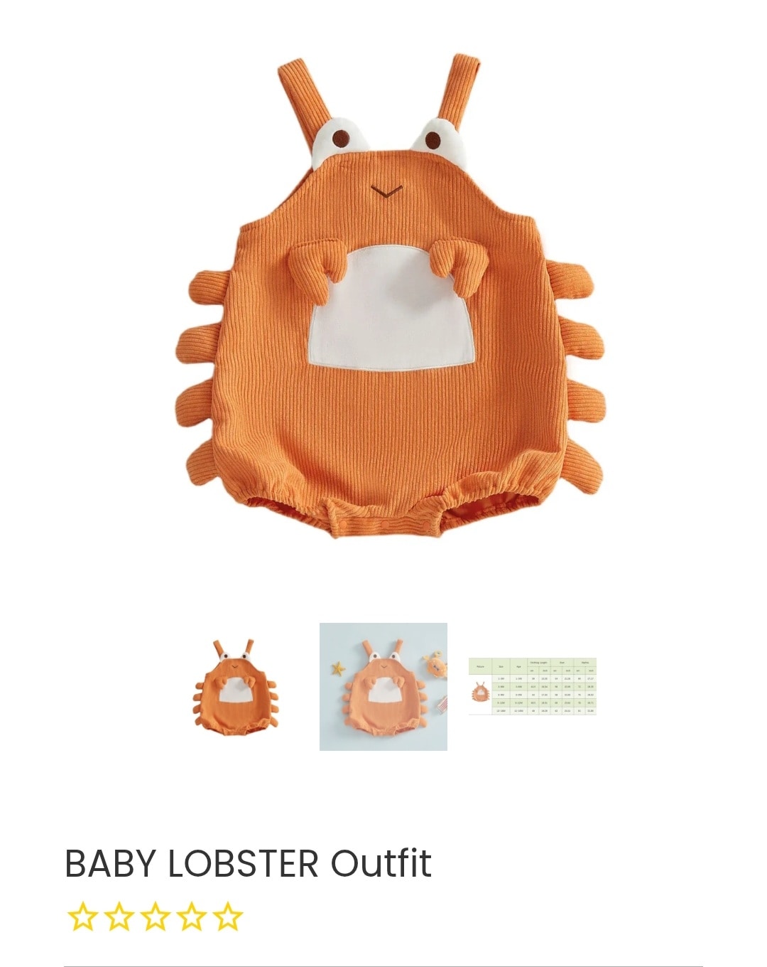 BABY LOBSTER Outfit - Hazel & Bo