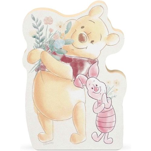 Disney Winnie the Pooh and Piglet with Flower Bouquet Shelf Sitter Decor