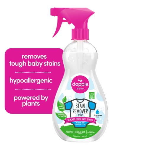 Dapple Baby Stain Remover Spray, Fragrance-Free, 16.9 fl oz Bottle