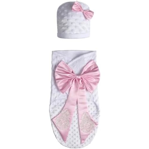 baby bow- baby swaddle sleep sack newborn infant velcro baby swaddles blanket sleep sack 0-3 months, 3-6 months