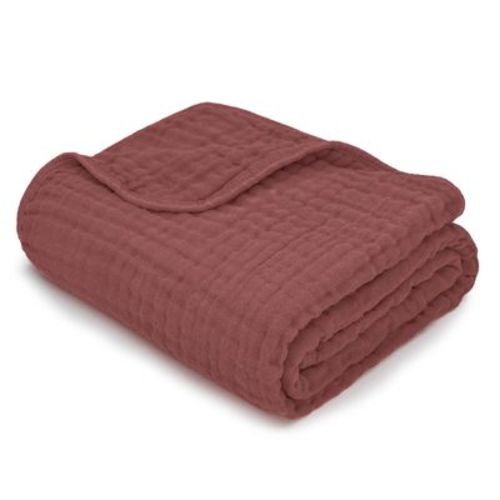 Variant: #584 - Baby Muslin Blanket, Large 40" X 40" By Comfy Cubs (pacific Blue, Baby - Muslin)