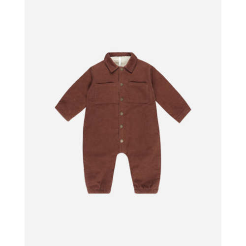 Cord Baby Jumpsuit || Brick