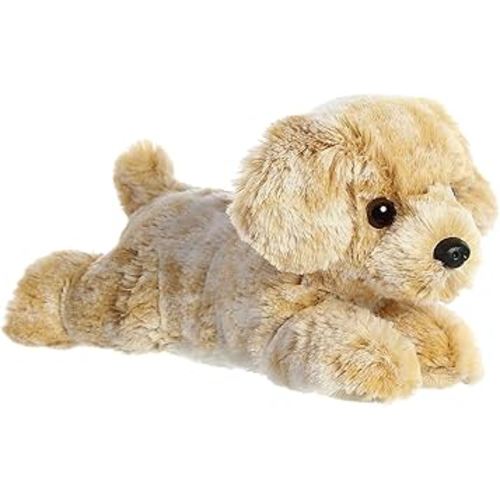 Aurora® Adorable Mini Flopsie™ Rusty Retriever™ Stuffed Animal - Mini Companions Ready for Playful Adventures - for Kids All Ages, Toddlers, Adults, and Families - Brown 8 Inches